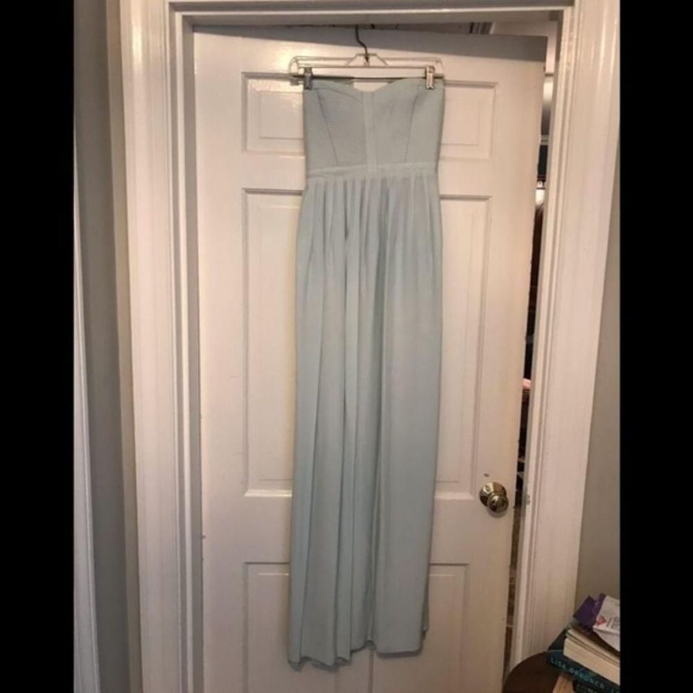 PARKER‎ BLACK BAYOU Strapless Silk Gown Mist size 8 Prom